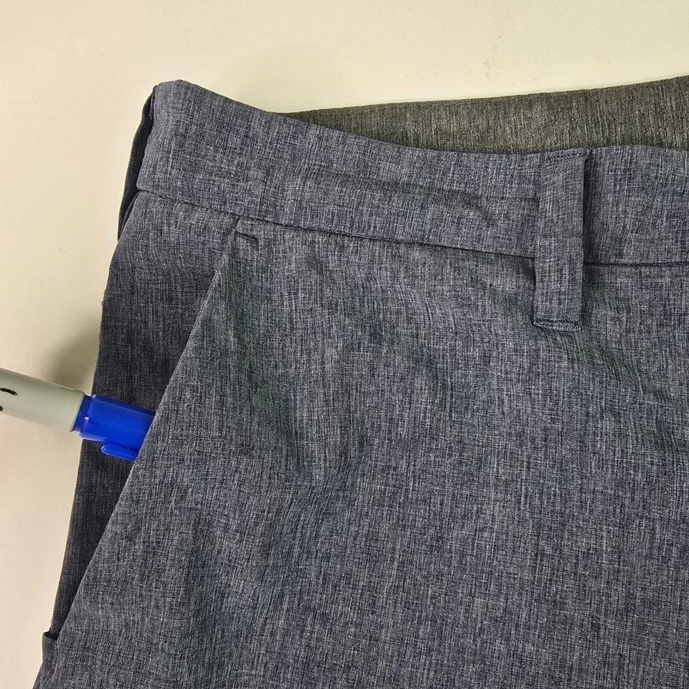 Hurley Phantom Mens Walkshorts Size 36 Blue Grey Heathered Stretch F2341-00